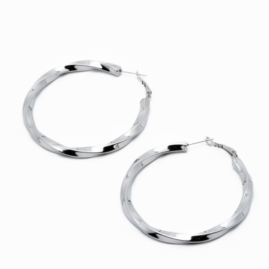 ARETES ZO14018E/60MM PLATEADO Acero Inxidable F59