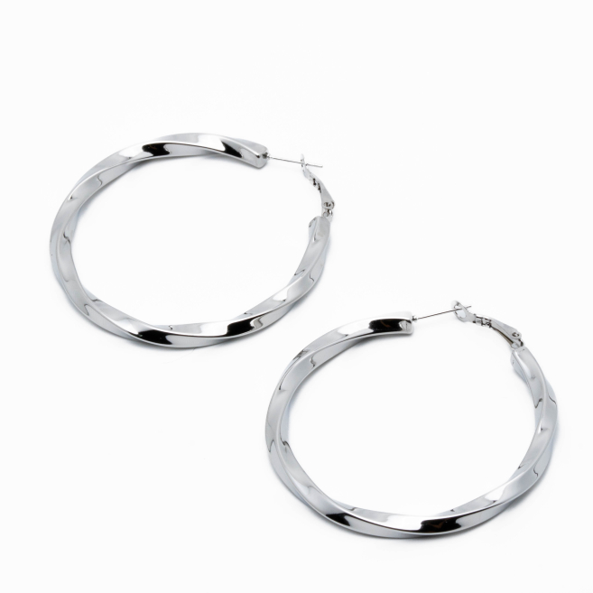 ARETES ZO14018E/60MM PLATEADO Acero Inxidable F59