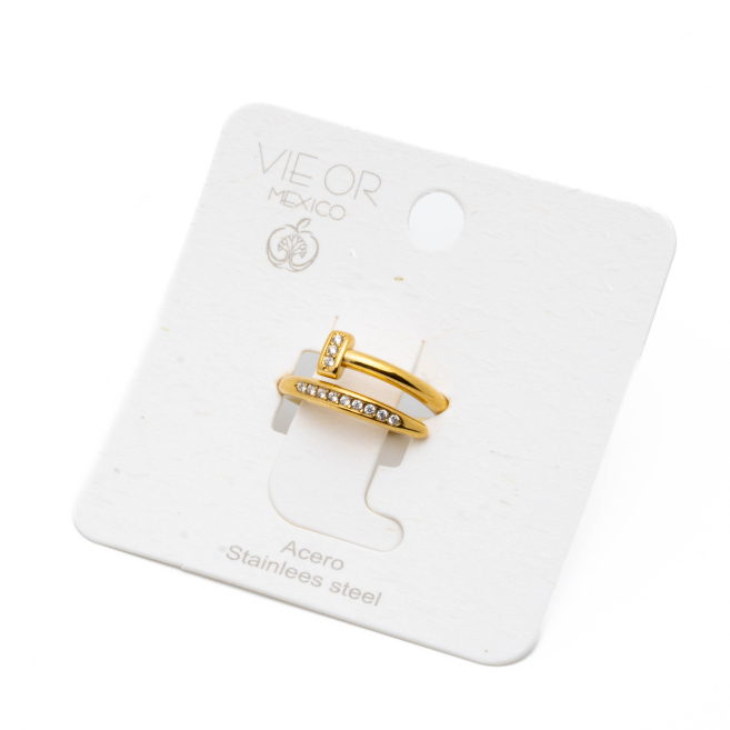 ANILLO ZO15171R DORADO Acero Inxidable A310