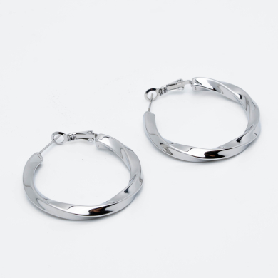 ARETES ZO14016E/40MM PLATEADO Acero Inoxidable F410