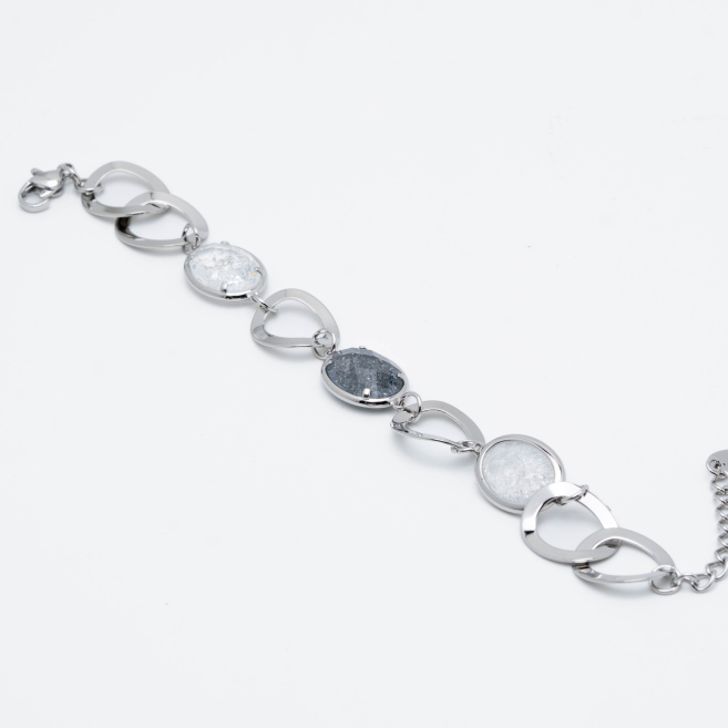 PULSERA ZO13940B PLATEADO BLANCO Acero Inoxidable 2B310