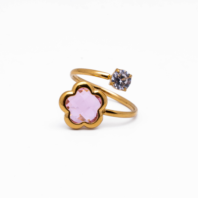 ANILLO ZO14521R/10MM DORADO ROSA Acero Inxidable A29