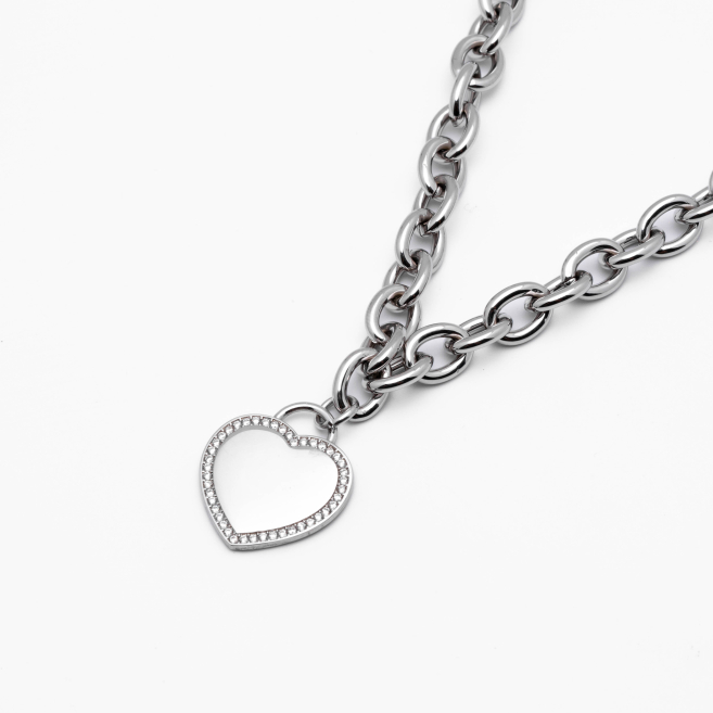 COLLAR ZO13396N PLATEADO Acero Inxidable 2D310