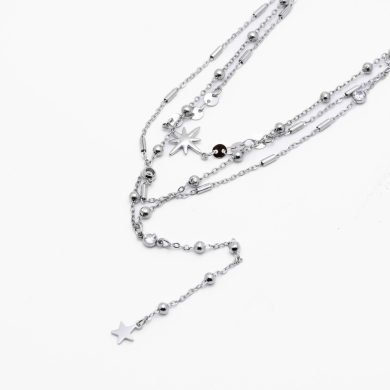 COLLAR ZO14095N PLATEADO Acero Inxidable 2D47