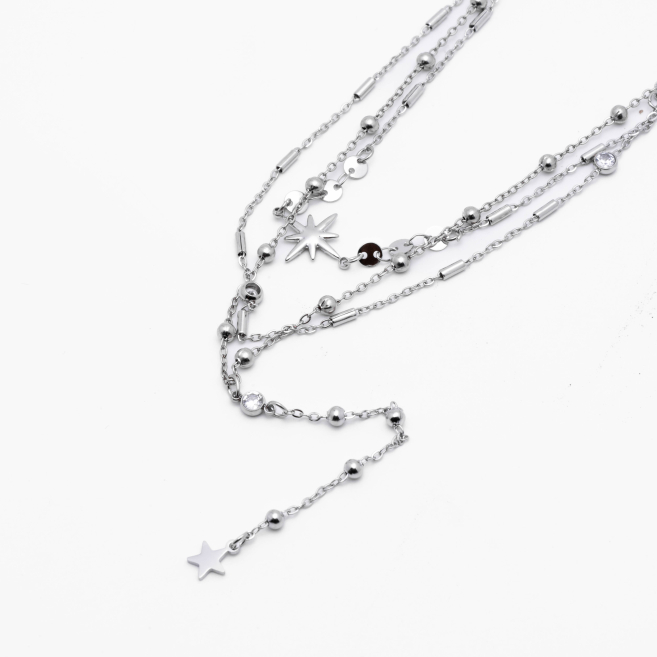 COLLAR ZO14095N PLATEADO Acero Inxidable 2D47