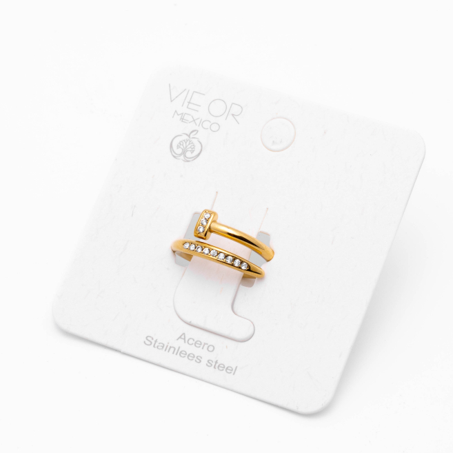 ANILLO ZO13516R DORADO Acero Inxidable A41