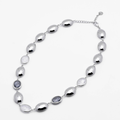 COLLAR ZO13945N PLATEADO GRIS Acero Inoxidable E58