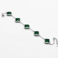PULSERA ZO13946B PLATEADO VERDE Acero Inxidable 2B59