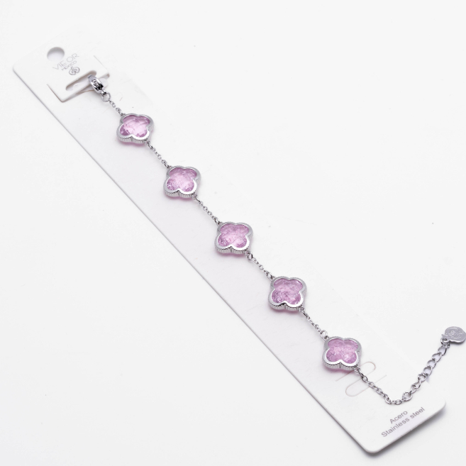 PULSERA ZO13946B PLATEADO ROSA Acero Inxidable 2B59