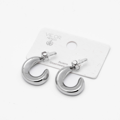 ARETES ZO14479E/20*16MM PLATEADO Acero Inxidable F39