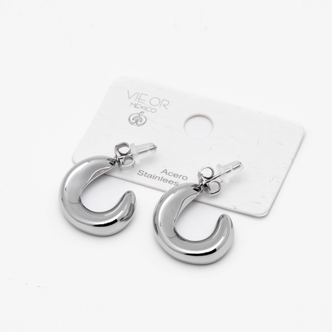 ARETES ZO14479E/20*16MM PLATEADO Acero Inxidable F39