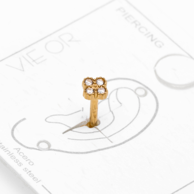 ARETE PIERCING ZO13796E DORADO Acero Inxidable F38