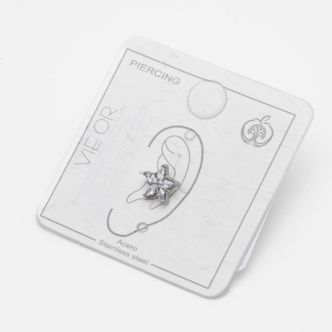 ARETE PIERCING ZO13794E PLATEADO Acero Inxidable F38