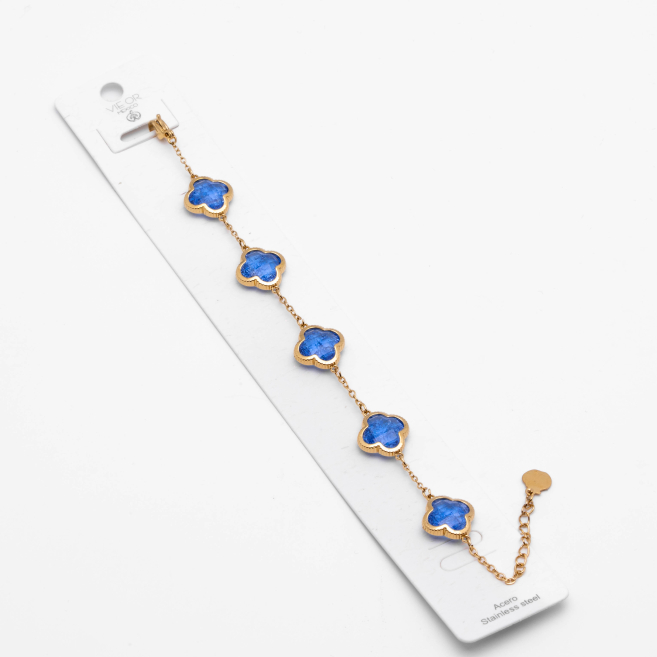 PULSERA ZO13946B DORADO AZUL Acero Inxidable 2B59