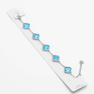 PULSERA ZO13946B PLATEADO AZUL Acero Inxidable 2B59