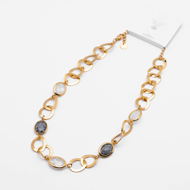 COLLAR ZO13941N DORADO BLANCO Acero Inxidable 2D58