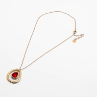 COLLAR ZO13859N DORADO BLANCO Acero Inoxidable 2D11