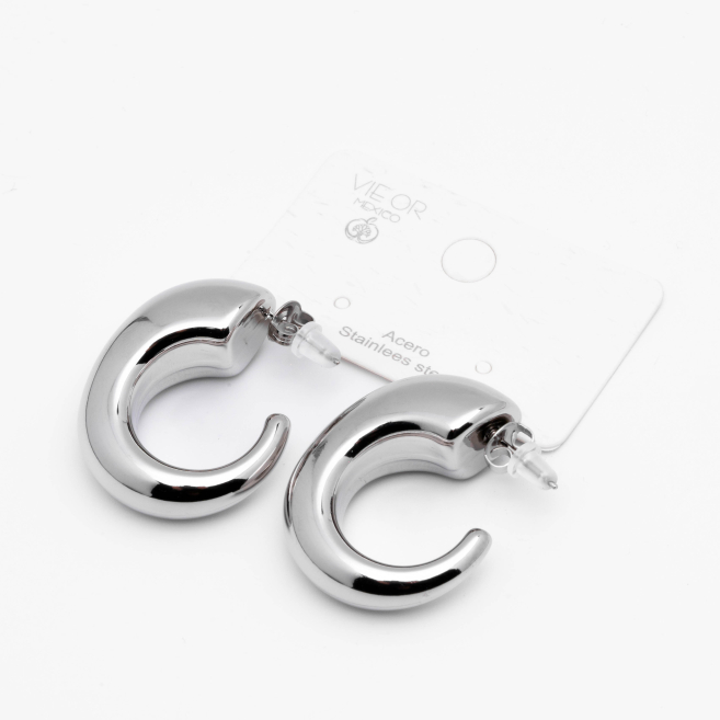 ARETES ZO14482E/27*33MM PLATEADO Acero Inxidable F310