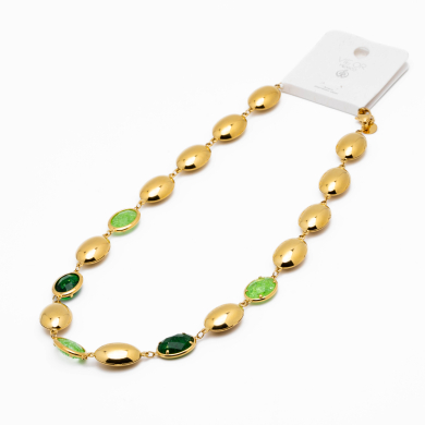 COLLAR ZO13945N DORADO VERDE Acero Inoxidable E58
