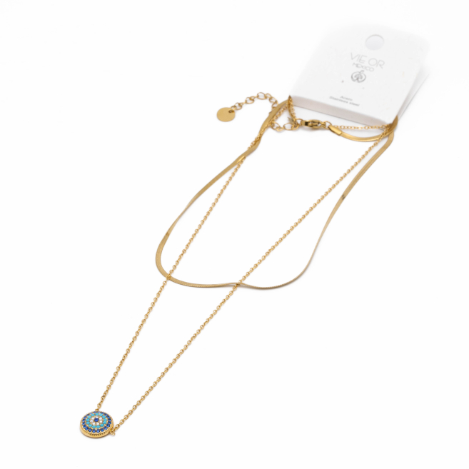 COLLAR ZO13861N DORADO Acero Inoxidable 2D37