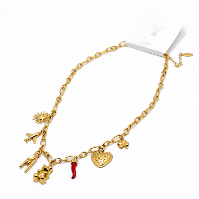 COLLAR ZO13370N DORADO Acero Inxidable E36