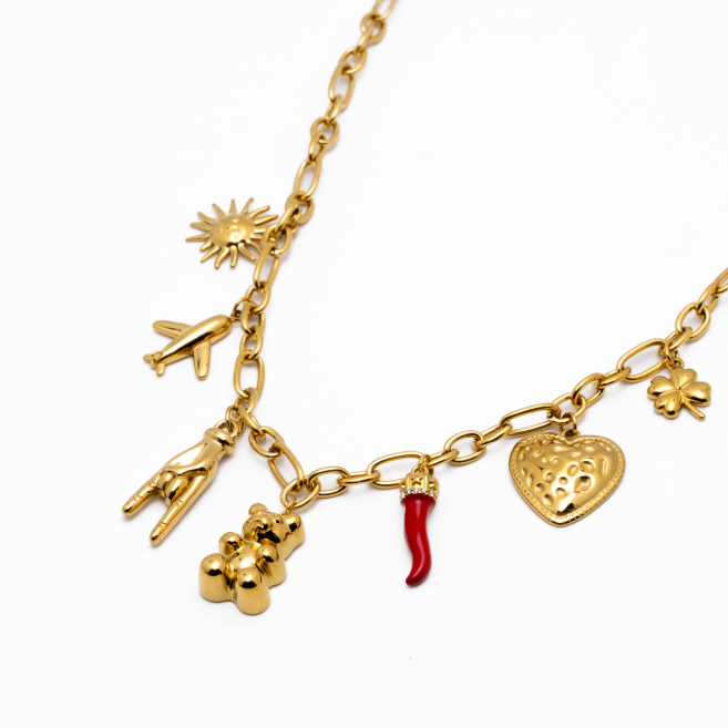 COLLAR ZO13370N DORADO Acero Inxidable E36