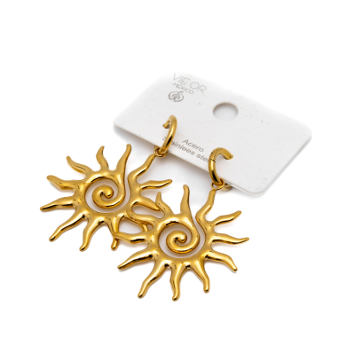 ARETES ZO14430E DORADO Acero Inxidable