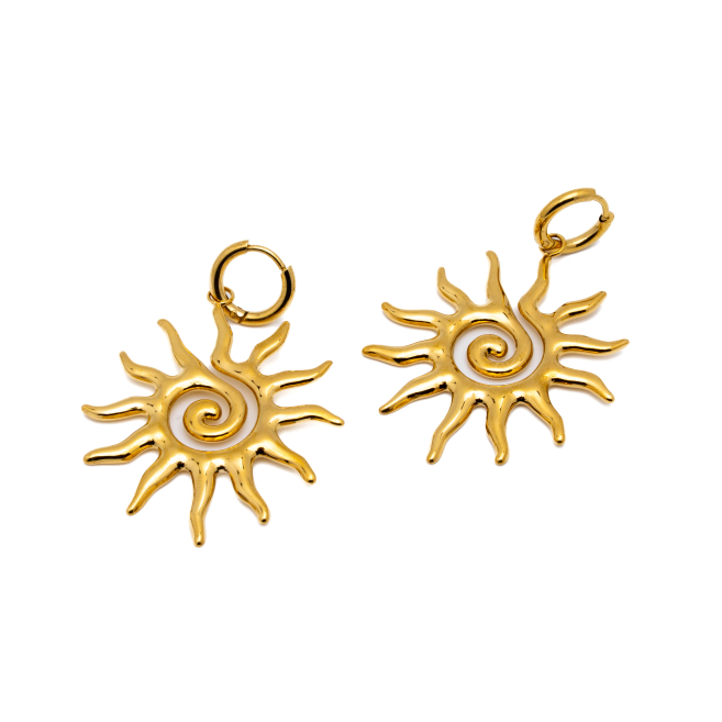 ARETES ZO14430E DORADO Acero Inxidable