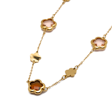 COLLAR ZO14519N/10MM/40+5CM DORADO MARRON Acero Inxidable E59