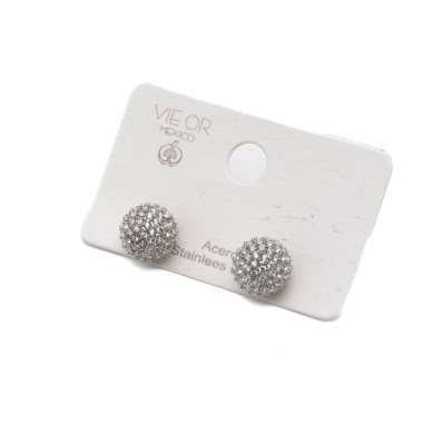 ARETES ZO12910E/10MM PLATEADO Acero Inxidable F52