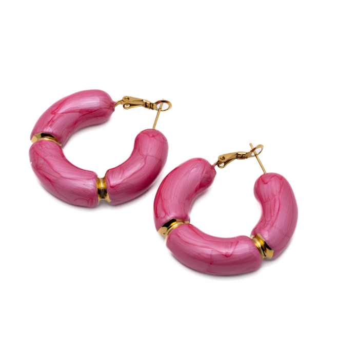 ARETES ZO13247E DORADO FUCIA Acero Inoxidable F55