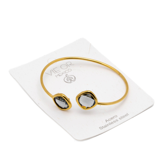 BRAZALETE ZO14493B DORADO GRIS Acero Inxidable 2C22