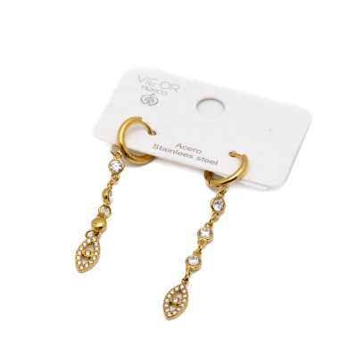 ARETES ZO14064E DORADO Acero Inoxidable