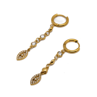 ARETES ZO14064E DORADO Acero Inoxidable