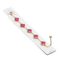 PULSERA ZO13946B DORADO FUXIA Acero Inxidable 2B59