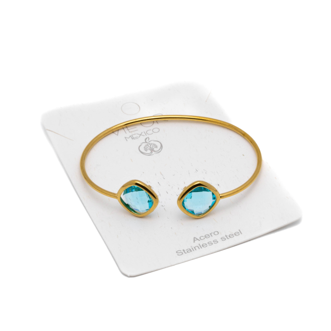 BRAZALETE ZO14493B DORADO AZUL Acero Inxidable 2C22