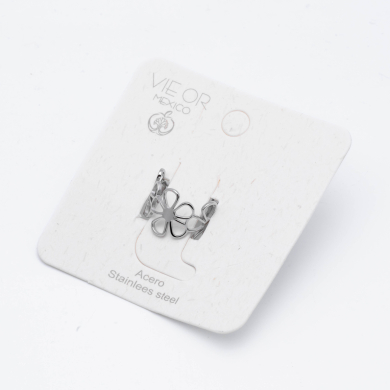 ANILLO ZO8256R Plateado Acero Inoxidable -A32 A45