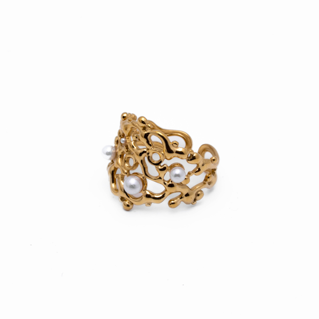 ANILLO ZO14106R DORADO Acero Inoxidable 2A41