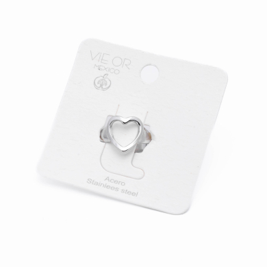 ANILLO ZO14304R PLATEADO Acero Inoxidable A210