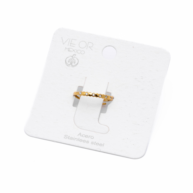 ANILLO ZO13743R DORADO Acero Inoxidable 2A21