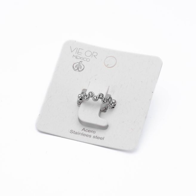 ANILLO ZO15016R PLATEADO BLANCO Acero Inxidable A41