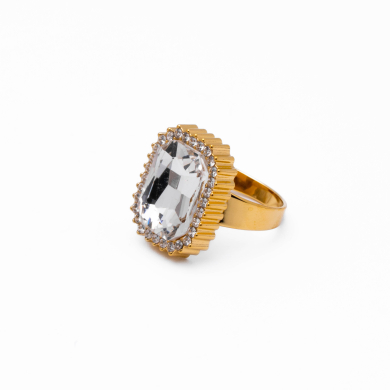 ANILLO ZO14074R DORADO BLANCO Acero Inoxidable A13