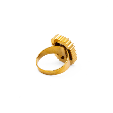 ANILLO ZO14074R DORADO AZUL Acero Inoxidable A13