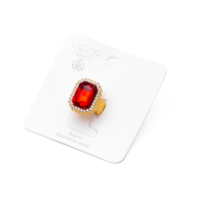 ANILLO ZO14074R DORADO ROJO Acero Inoxidable A13