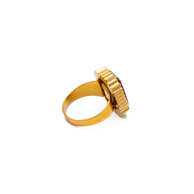 ANILLO ZO14074R DORADO ROJO Acero Inoxidable A13