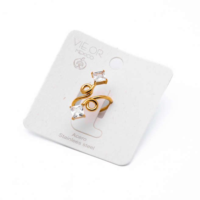 ANILLO ZO13451R DORADO Acero Inxidable A12