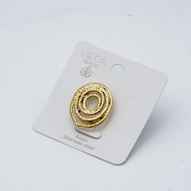 ANILLO ZO13077R Dorado Acero Inoxidable -2A47