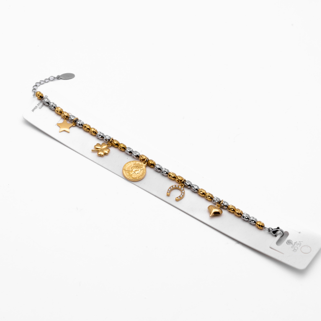 PULSERA ZO13455B BICOLOR Acero Inoxidable 2C44