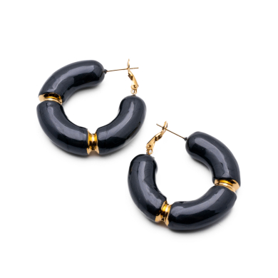ARETES ZO13247E DORADO NRGRO Acero Inoxidable F55