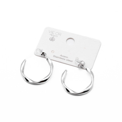 ARETES ZO14019E/30MM PLATEADO Acero Inoxidable F39